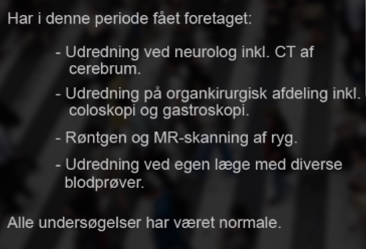 Slide: Udført udredning af Sørens sundhedssituation