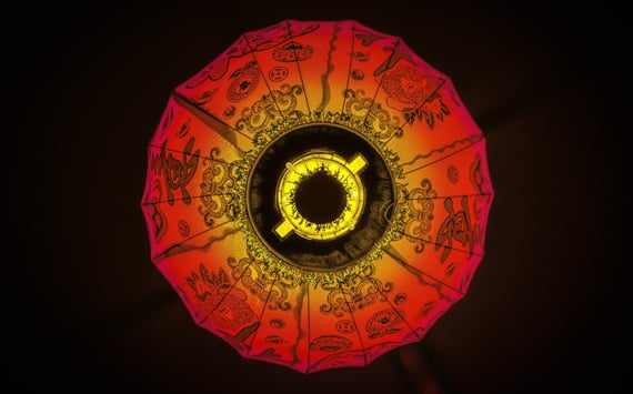 Kinesisk papirlampe. Akupunktur kommer fra Kina